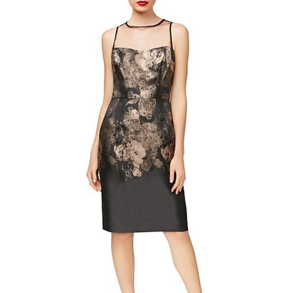Betsey Johnson Illusion Jacquard Sheath Dress - Picture 1 of 3